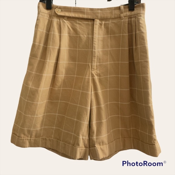 Polo Ralph Lauren Pants - Ralph Lauren Polo Golf Tan/Khaki plaid Bermuda Shorts Size 8